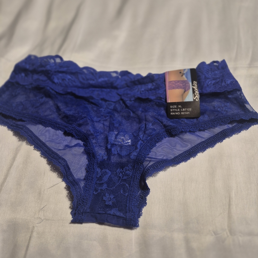 Sophia NWTs Women's Purple Lace Panties XL